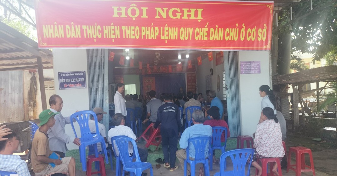 Địa điểm tổ chức hội nghị tại khóm Vĩnh Tiến